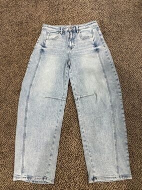 Risen barrel jeans